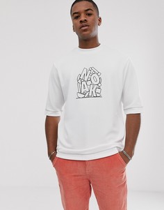 Фактурная oversize-футболка с логотипом Noak-Белый