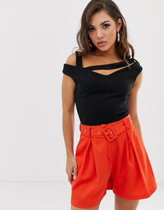 Черное боди с бретельками Missguided-Черный