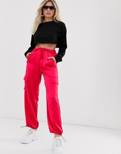 Брюки в стиле милитари ASOS DESIGN-Розовый