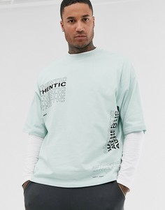 Oversize-футболка с принтом ASOS DESIGN-Серый