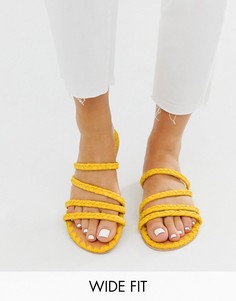 Сандалии для широкой стопы ASOS DESIGN Felix premium-Желтый