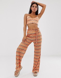Брюки с шевронным принтом Missguided-Мульти