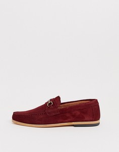 Красные замшевые лоферы River Island-Красный