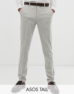 Серые брюки скинни ASOS DESIGN Tall-Синий