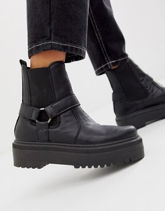 Черные ботинки челси на толстой подошве ASOS DESIGN - Audio-Черный