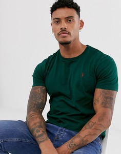 Зеленая футболка классического кроя с логотипом Polo Ralph Lauren-Зеленый