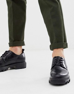 Черные ботинки на шнуровке и массивной подошве ASOS DESIGN-Черный
