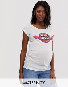 Белая футболка для беременных с надписью \wonder woman\" New Look Maternity-Белый