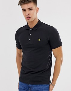 Черное облегающее эластичное поло Lyle & Scott-Черный