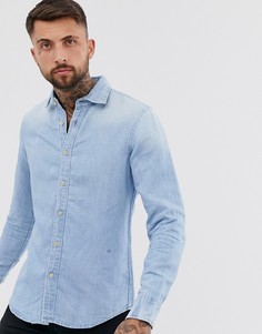Джинсовая рубашка с длинными рукавами G-Star Bristum-Синий