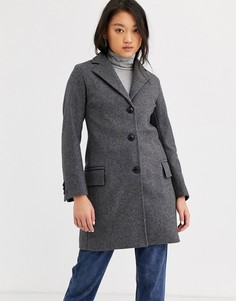 Строгое пальто с добавлением шерсти Gloverall - Chesterfield-Серый