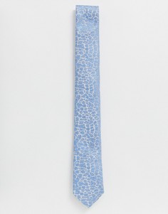 Синий галстук с леопардовым принтом Twisted Tailor