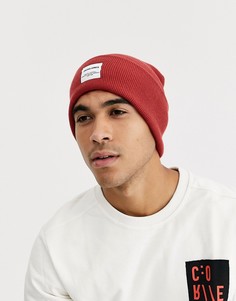 Розовая шапка-бини с логотипом Jack & Jones-Розовый