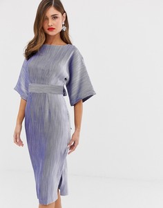 Синее платье-футляр с поясом Closet London-Синий