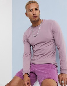Фиолетовый обтягивающий свитшот ASOS DESIGN