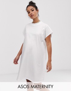 Платье-футболка ASOS DESIGN Maternity-Белый