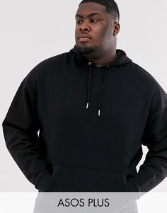 Черный oversize-худи ASOS DESIGN Plus