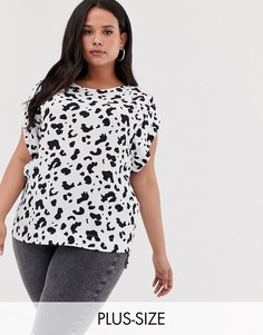 Футболка с абстрактным принтом River Island Plus-Мульти