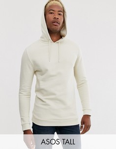 Бежевый длинный худи ASOS DESIGN Tall