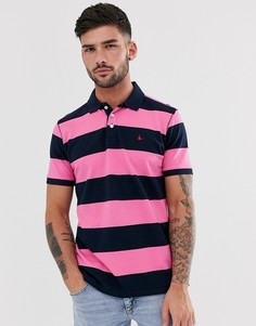 Футболка-поло в сине-розовую полоску Jack Wills Ilchester-Розовый