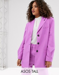 Сиреневый oversize-блейзер в винтажном стиле ASOS DESIGN Tall-Фиолетовый
