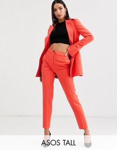 Брюки узкого кроя ASOS DESIGN Tall-Красный