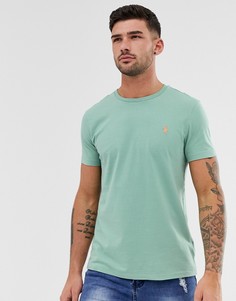 Бирюзовая выбеленная футболка классического кроя с логотипом Polo Ralph Lauren-Зеленый