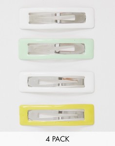 4 заколки для волос ASOS DESIGN-Мульти
