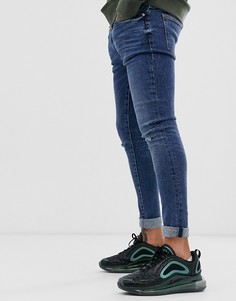 Облегающие синие джинсы River Island-Синий