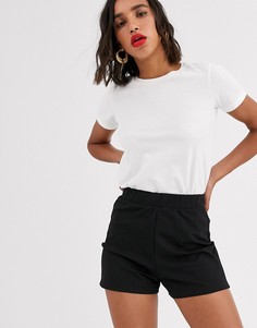 Шорты из ткани понте ASOS DESIGN-Черный