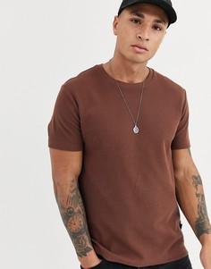 Коричневая футболка Burton Menswear-Коричневый