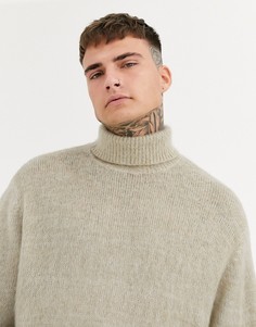 Светло-бежевая меланжевая водолазка ASOS DESIGN-Бежевый