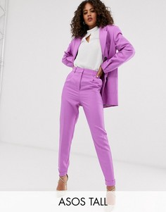 Суженные книзу сиреневые брюки ASOS DESIGN Tall - dream-Фиолетовый