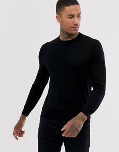 Черный джемпер с круглым вырезом Armani Exchange