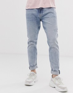 Светлые суженные книзу джинсы Tommy Jeans - modern 1988-Синий