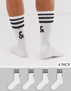 Набор из 4 пар теннисных носков Jack & Jones-Белый