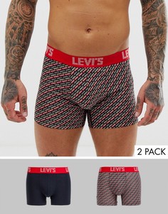 Набор из 2 боксеров-брифов со сплошным принтом логотипа Levis-Мульти Levis®