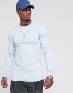 Синий удлиненный свитшот ASOS DESIGN