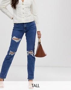 Рваные джинсы в винтажном стиле New Look Tall Сhicago-Синий