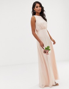 Платье макси подружки невесты с открытой спиной Maids to Measure bridesmaid-Розовый