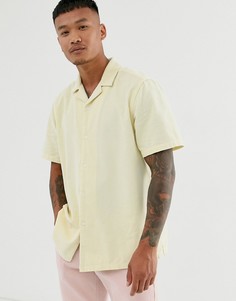 Свободная вельветовая рубашка желтого цвета ASOS DESIGN-Желтый