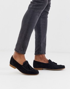 Черные замшевые лоферы ASOS DESIGN-Черный