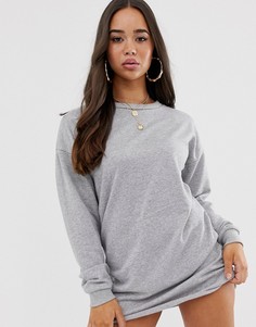Платье-свитер в стиле oversize In The Style-Серый