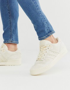 Светло-бежевые низкие замшевые кроссовки adidas Originals rivalry-Бежевый