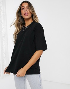 Черная oversize-футболка ASOS DESIGN-Черный