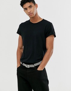 Черная футболка с отделкой изнаночным швом Cheap Monday-Черный