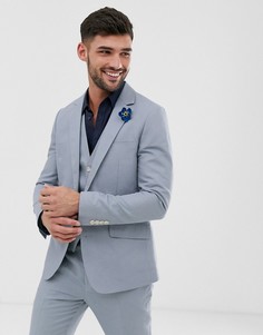 Однотонный пиджак узкого кроя Gianni Feraud Wedding-Синий