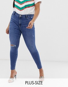 Выбеленные джинсы River Island Plus-Синий