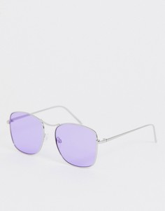 Квадратные солнцезащитные очки с фиолетовыми стеклами Jeepers Peepers-Фиолетовый