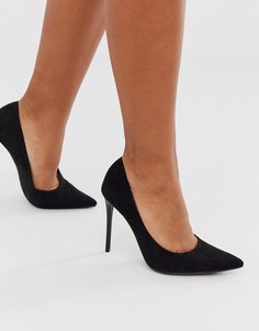 Черные туфли на шпильке с заостренным носком Truffle Collection-Черный